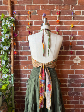 Size 0-12 In Bloom Reversible Kantha Halter Top