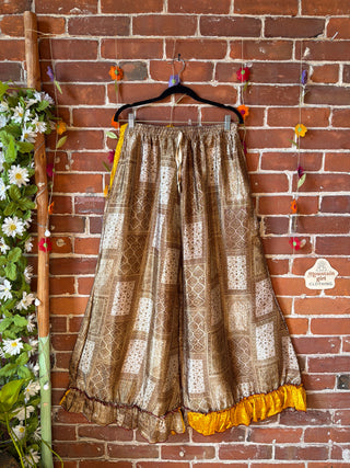 Size 14-18 Festival Drift Recycled Sari Pants - Fair Trade Made
