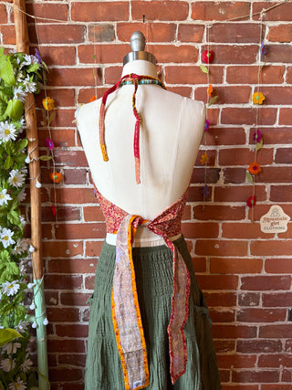 Size 0-12 In Bloom Reversible Kantha Halter Top