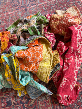 Mystery Kantha Scrap Fabric Grab Bag