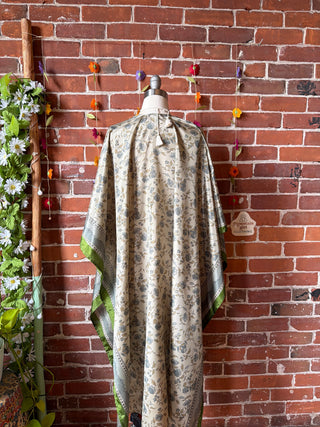 Summer Dreams 100% Silk Poncho Robe- Fair Trade Made