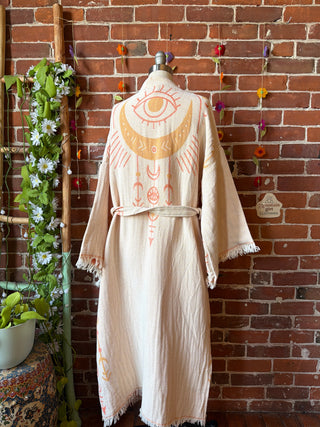 Eye+Moon 100% Cotton Kimono Robe  - Fair Trade Made