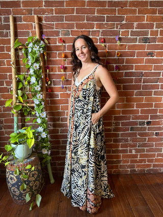 Delphia Recycled Sari Dress w/ Pockets