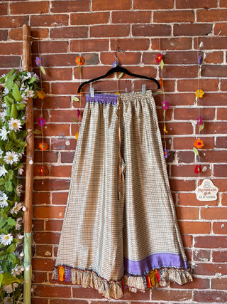 Festival Drift Wide Leg Recycled Sari Lounge Pants - Size 0-12 - Fair Trade Made