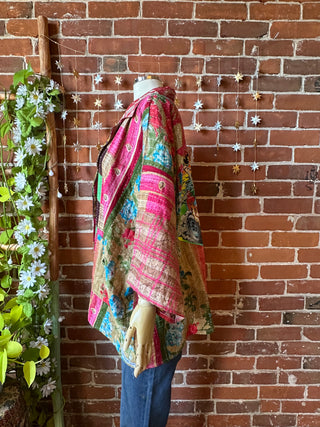OOAK Autumn Collection - Upcycled Grateful Dead Inspired Boho Vintage Kantha Jacket