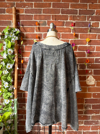 OOAK Summer Collection - Upcycled Kantha Crescent Moon Patch Patchwork Poncho Style Top 🌙