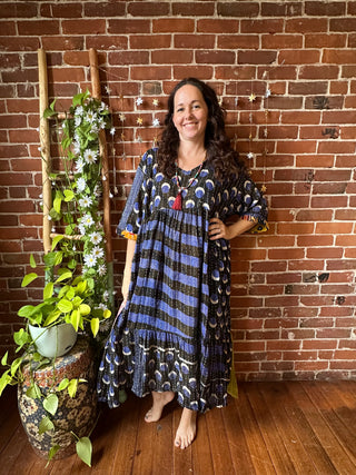 Coffee In The Morning Kantha Dress - Fits up to 3X