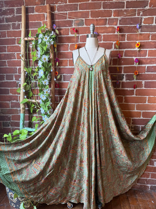 Delphia Recycled Sari Dress w/ Pockets