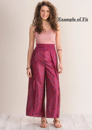 Size S/M In Dreams Recycled Sari Wide Leg Wrap Pants