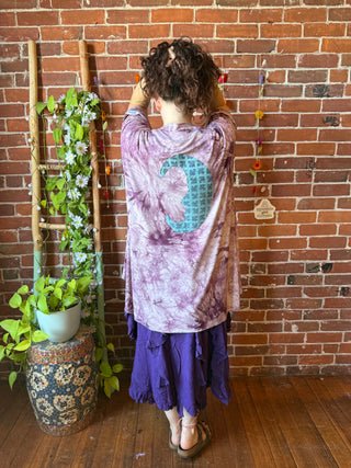 OOAK Spring Collection - Callisto Kantha Crescent Moon Tie Dye Kimono