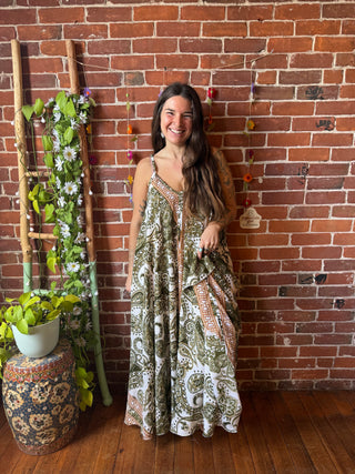 Delphia Recycled Sari Dress w/ Pockets