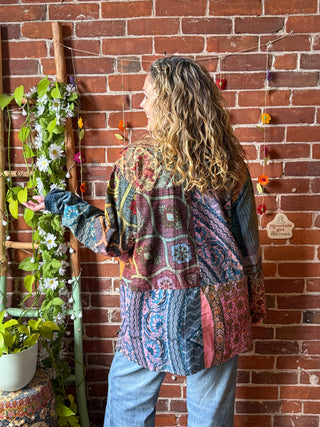Sun Wanderer Reversible Patchwork Oversized Cotton Jacket - Fair Trade Made