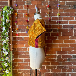 Nova Kantha Short Sleeve Wrap Top