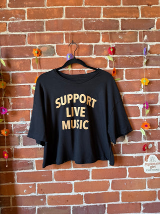 Support Live Music Cropped Tee