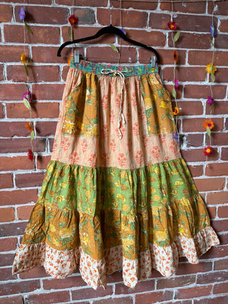 Penelope Patchwork Skirt with Pockets