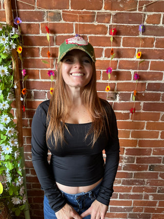 Vintage Style Santa Patch Hat