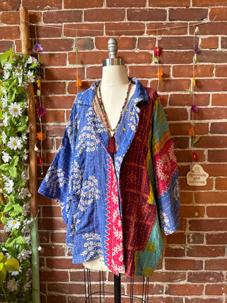 OOAK Spring Collection - Upcycled Ice Cube Inspired Vintage Kantha Jacket