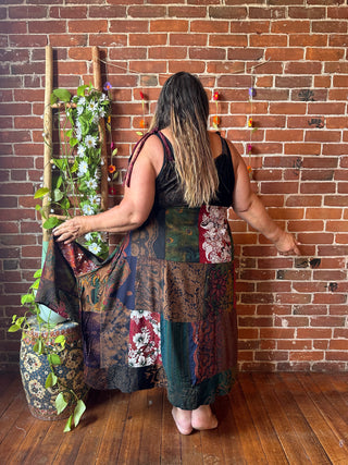 Afternoon Tea Earthy Patchwork Dress