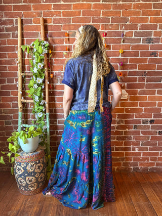 Raven Tie Dye Wide Leg Palazzo Pants - Multiple Colors Available