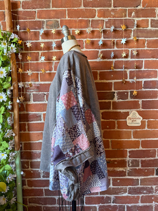 OOAK Winter Collection - Upcycled Flower Patch Patchwork Poncho Style Top 🌼