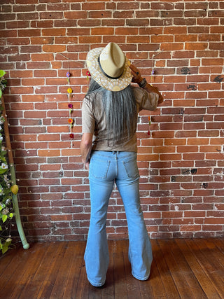 Fair Trade Neutral Sunburst Hand Painted Artisanal Hat