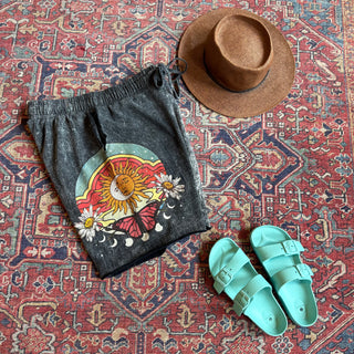 Celestial Dreamer Summer Lounge Shorts 100% Cotton