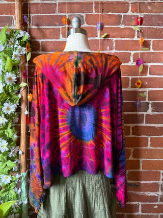 Dark Side of the Moon Rainbow Cropped Tie Dye Hoodies - Multiple Colors Available - Fair Trade Made