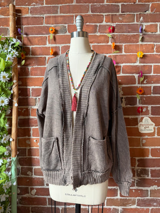 OOAK Summer Collection - Upcycled Moon Patch Patchwork Cardigan Sweater 🌙