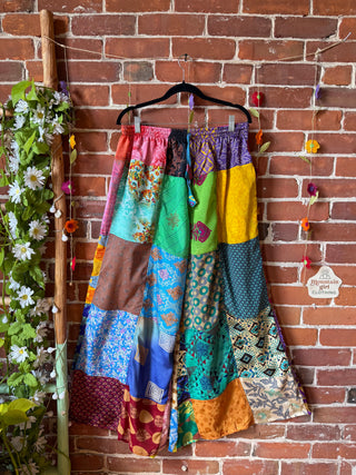 Kaleidoscope Patchwork Sari Lounge Pants - Available in Multiple - Fair Trade Made