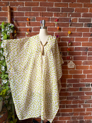 Summer Dreams 100% Silk Poncho Robe- Fair Trade Made