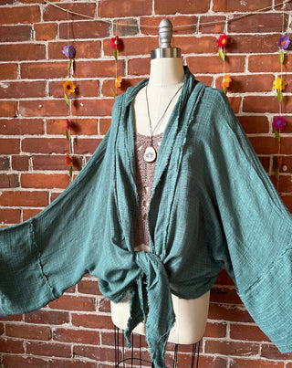 Mountain Meadow 100% Cotton Gauze Boho Light Kimono Layer - Multiple Colors Available