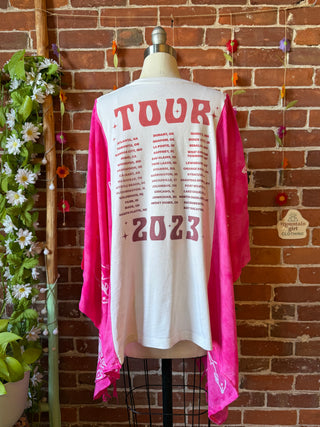 OOAK Autumn Collection- Upcycled Lainey Wilson Inspired Tie Dye Poncho Tee