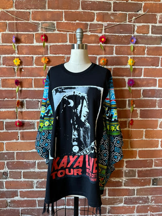 Upcycled Bob Marley Flowy Trapeze Top