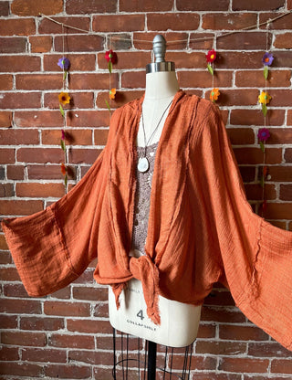 Mountain Meadow 100% Cotton Gauze Boho Light Kimono Layer - Multiple Colors Available