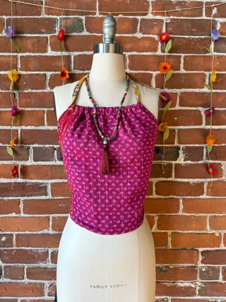 Size 0-12 In Bloom Reversible Kantha Halter Top