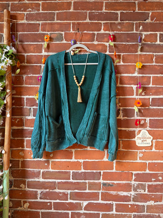 OOAK Summer Collection - Upcycled Peace Sign Patch Patchwork Cardigan Sweater 🌼