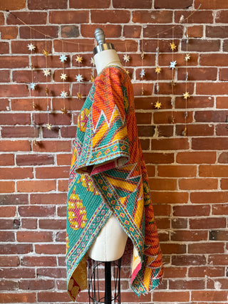 Reversible Saffron Kantha Tunic - One of A Kind