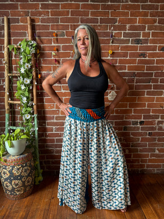 Festival Drift Recycled Sari Palazzo Pants - Fair Trade Made
