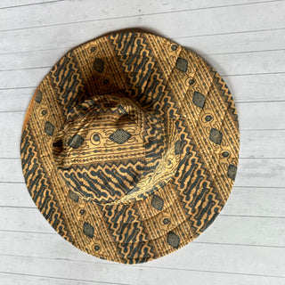 Reversible Boho Sunshine Recycled Random Patchwork Floppy Hat