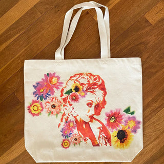 Dolly Inspired Cotton Farmers Market Tote Bag - Small Business Made -Final Sale