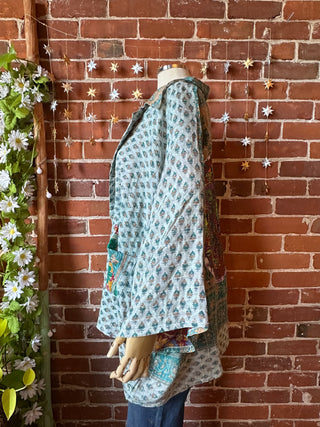 OOAK Autumn Collection - Upcycled Grateful Dead Inspired Boho Vintage Kantha Jacket