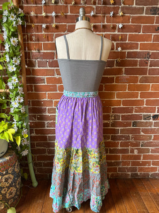 Penelope Patchwork Skirt with Pockets