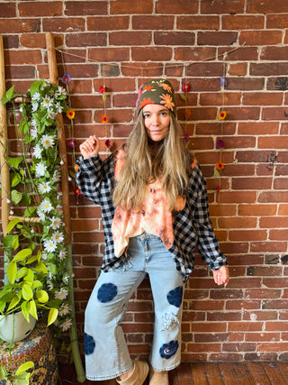 Retro Boho Floral Beanie Hat - Small Business Made!
