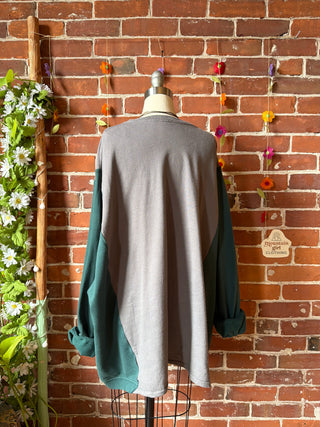 OOAK Summer Collection- Upcycled Stevie Nicks Inspired Butterfly Patch Hybrid Sweatshirt Top