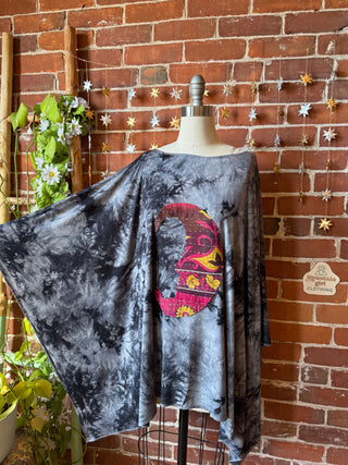 OOAK Winter Collection - Callisto Kantha Crescent Moon Tunic Poncho Top