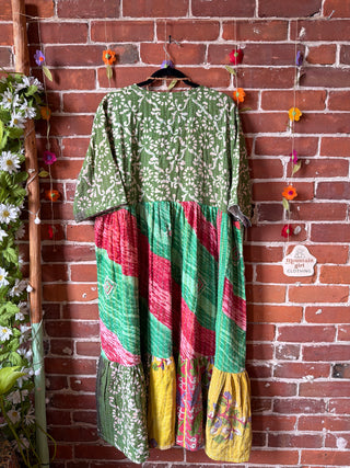 Coffee In The Morning Kantha Dress - Fits up to 3X