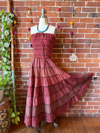 Autumn Grove Tiered Cotton Dress -Fair Trade Made