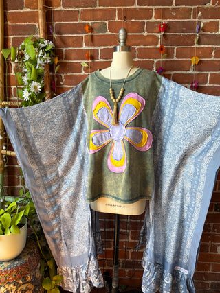 Flower Patch Hybrid Flowy Paisley Hi Lo Top