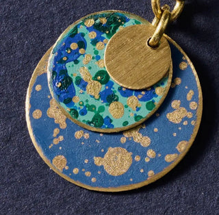 Asha Patina Disc Drop Earrings- Fair Trade Made