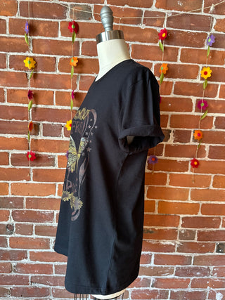 Free Spirit Butterfly TShirt - Black